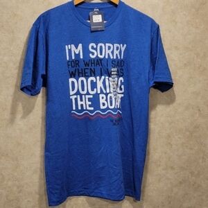 Next Level NWT Blue Short Sleeve Novelty T-Shirt Boathouse Orlando Fl. SZ L